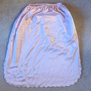 Delicate Pink Embroidered Women's Slip